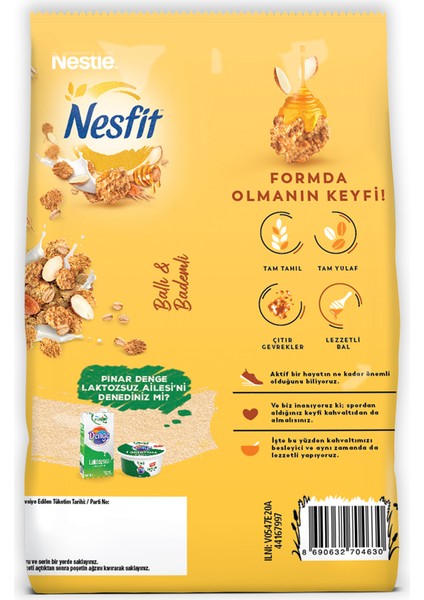Nestlé Nesfit Ballı Bademli Tam Tahıl ve Pirinç Gevreği 400g fırsatları