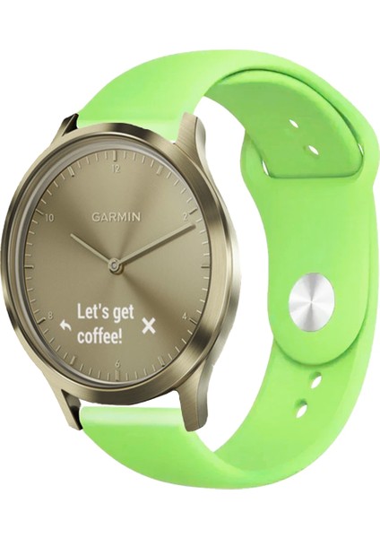 Garmin Vivomove Luxe , Style , Hr ile Uyumlu Kordon Yumuşak Dokulu Esnek Jel Silikon Kayış