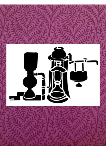 Stencil Sarayi Boyama Şablon Mutfak Obje ve Yazıları - 2188 Ölçü 40X60