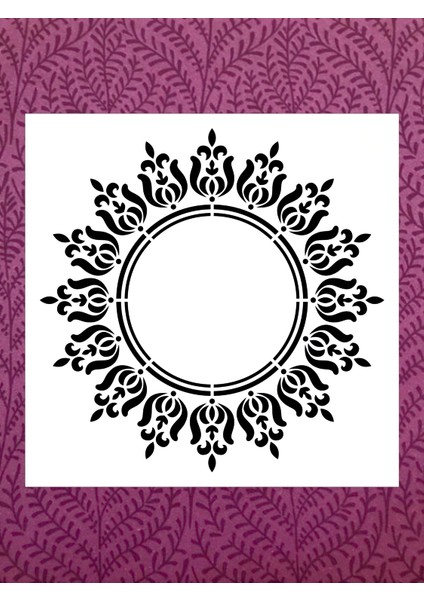 Stencil Sarayi Boyama Şablon Damask Çini Mandala - 2213 Ölçü 60X60