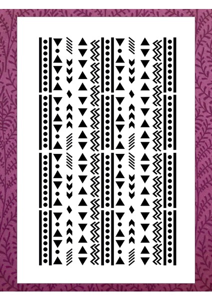 Stencil Sarayi Boyama Şablon Objeler - 2156 Ölçü 20X30