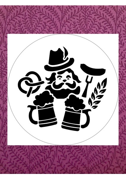 Stencil Sarayi Boyama Şablon Mutfak Obje ve Yazıları - 2146 Ölçü 40X40