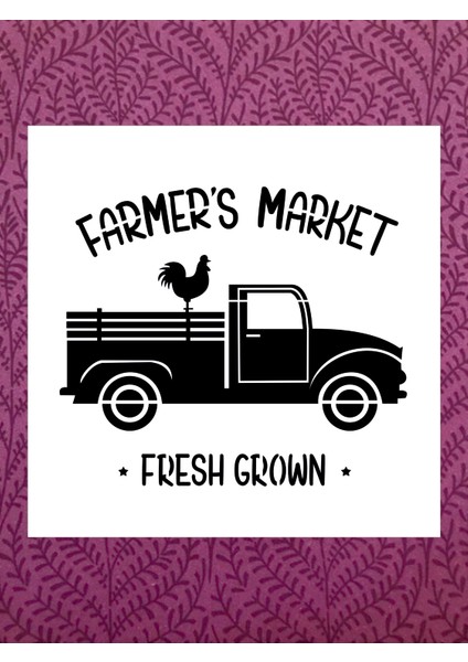 Stencil Sarayi Boyama Şablon Mutfak Obje ve Yazıları - 2246 Ölçü 80X80