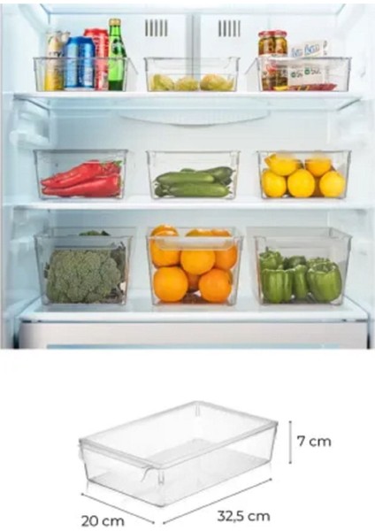 Beyaz Kapaklı Buzdolabı Organizeri, 3'lü Set, Küçük Boy, FMA007306 modelleri