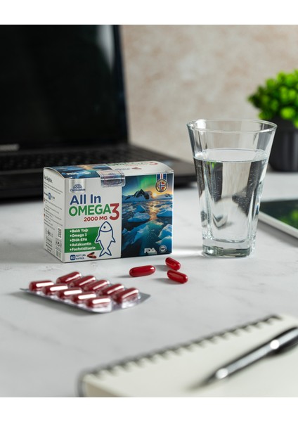 All In Omega 3 2000 mg (2X60 Soft Jel Kapsül) 2 Li Avantaj Paket