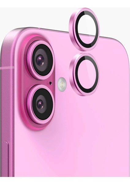 iPhone 16 Magsafe Şeffaf Kılıf + Esd Cam Ekran Koruyucu + Kamera Lens Koruyucu (Pembe) modelleri