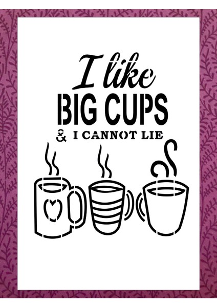 Stencil Sarayi Boyama Şablon Mutfak Obje ve Yazıları - 9000 Ölçü 80X100