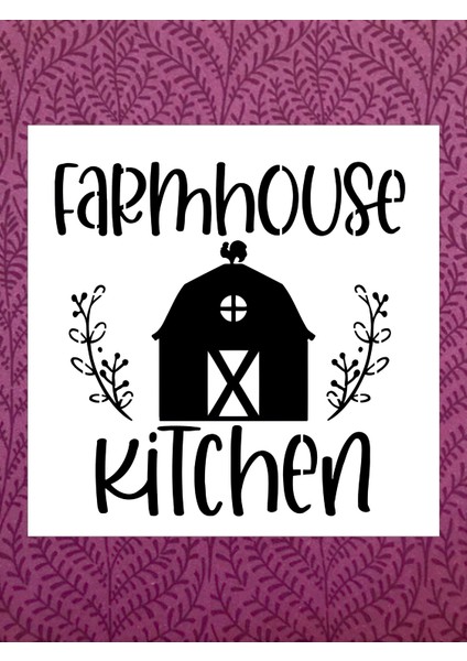 Stencil Sarayi Boyama Şablon Mutfak Obje ve Yazıları - 2244 Ölçü 80X80