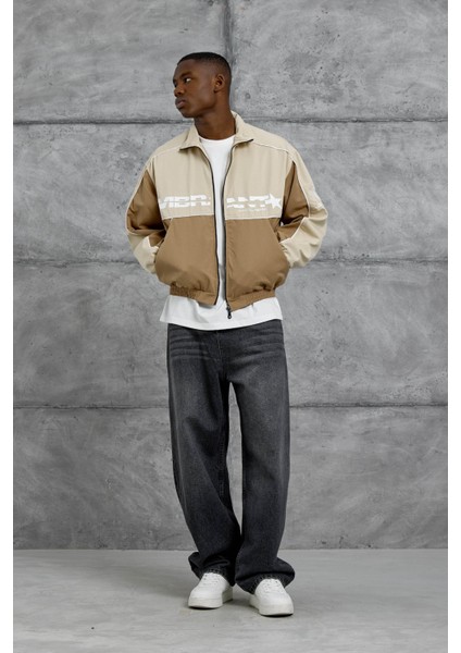 Krem Vibrant Kabartma Baskılı Mevsimlik Ceket indirimleri