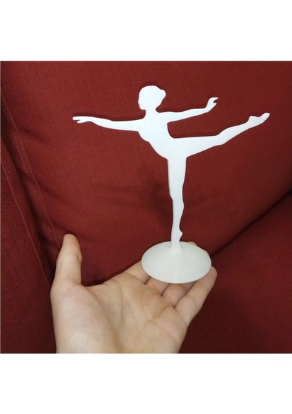 Balerin Temalı Takı Düzenleyici, Yüzük, Küpe, Kolye Askılığı, Sert Plastik, Beyaz