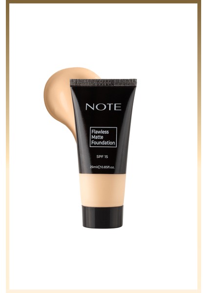Cosmetics Flawless Matte Foundation SPF 15 Yoğun Kapatıcı Mat Bitişli Fondöten - 02 Orta modelleri
