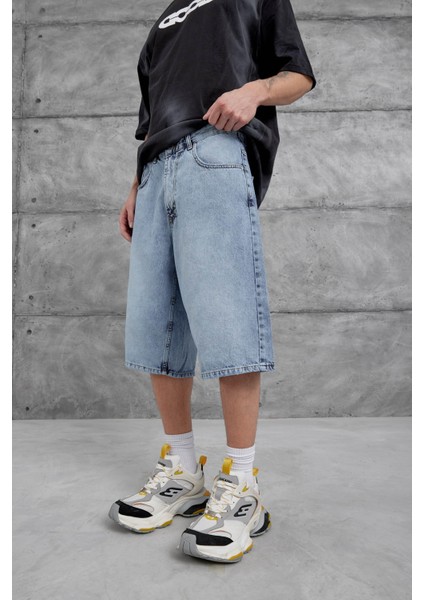 Mavi Vms Oversize Kapri Kot Şort