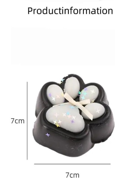 Kedi Patisi Squishy Stress Oyuncağı Sukuşi Pati, Siyah-Pembe fırsatları