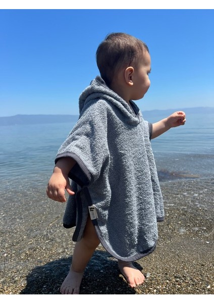 Organik %100 Pamuk Kapşonlu Plaj Çocuk Bebek Panço Bornoz Banyo Havlu Kapüşonlu indirimleri