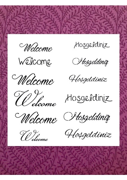 Stencil Sarayi Boyama Şablon Yazı ve Numaralar - 2219 Ölçü 40X40