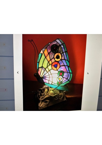 Tiffany Abajur Kelebek Formunda 25 cm Boyunda fiyatları