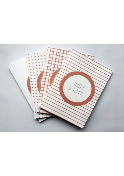 Just Wrıte 4lü Defter Seti Turuncu (15X21CM)