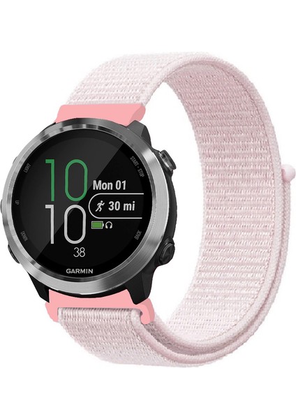 Garmin Forerunner 645 / 645 Music ile Uyumlu Kordon Cırt Cırtlı Spor Kumaş Kayış