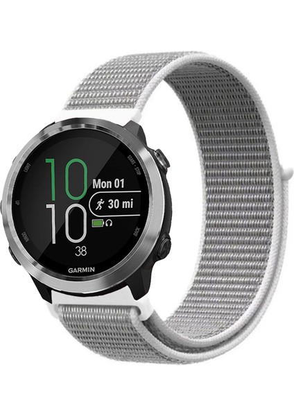 Garmin Forerunner 645 / 645 Music ile Uyumlu Kordon Cırt Cırtlı Spor Kumaş Kayış