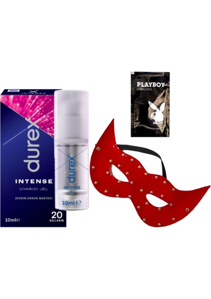 Intense Kadın Uyarıcılı Jel + Kırmızı Deri Göz Maskesi + Hediye