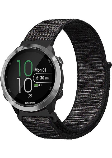 Garmin Forerunner 645 / 645 Music ile Uyumlu Kordon Cırt Cırtlı Spor Kumaş Kayış