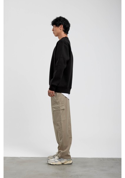 Siyah Güneş Baskılı Sweatshirt indirimleri