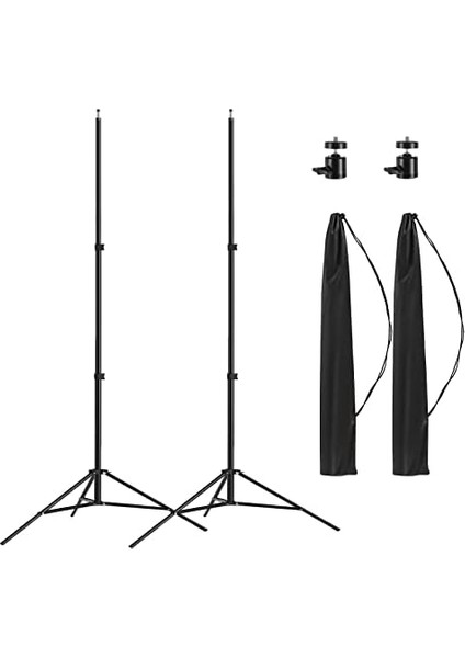 2 Paket Alüminyum Işık Fotoğrafçılığı Tripod Standı, Kılıflı, 7 Ayaklar Taşınabilir Fotoğraf Video Tripod Standı Speedlight, Flaş, Softbox, Şemsiye, Strobe Işık, Kamera Için fiyatları