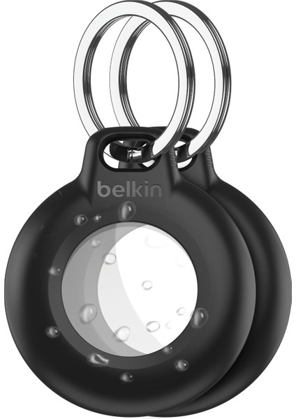 Airtag Anahtarlık ile Kılıf (Secure Holder Air Tag Için Koruyucu Kılıf, Çizilmeye Karşı Korumalı Aksesuar), 2'li Paket, Mavi