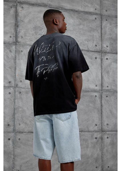 Siyah 7 Numara Oversize Tshirt modelleri