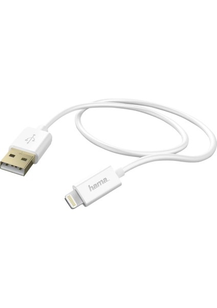 173640 Altın Uçlu 1.5m Lightning USB Kablo, Beyaz