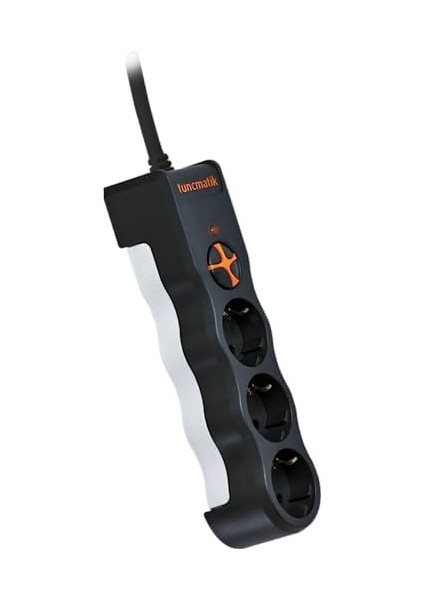 TSK19010 Powersurge 3-Surge Protectıon PLUG-1050 Joule- Wıth Cable Siyah fiyatları