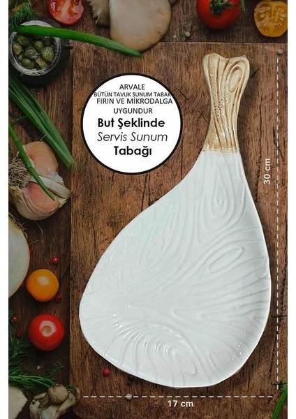 Fırına Girebilen But Şeklinde Pişirme Tabağı Servis Sunumluk Pişirmelik