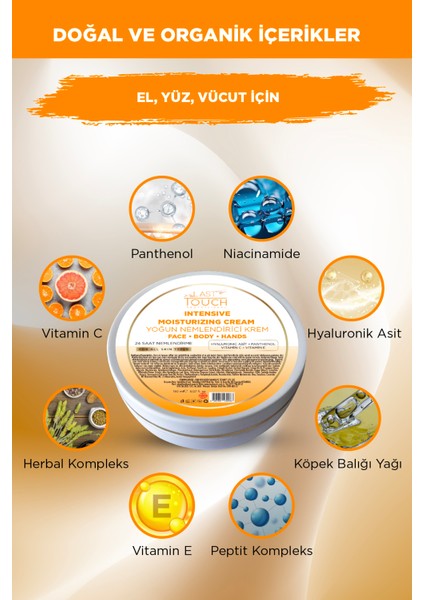 Doğal ve İçerikli Yoğun Nemlendirici Bakım Kremi ( El, Yüz ve Vücut İçin ) 150 ml modelleri