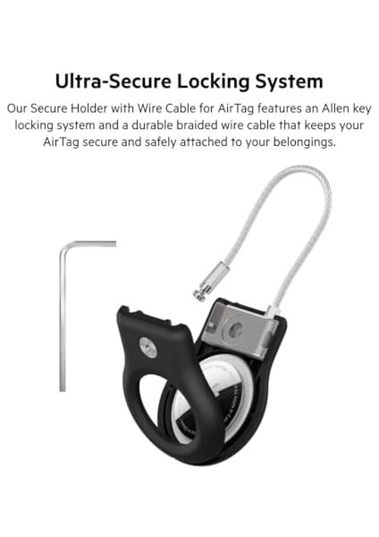 Airtag Için Örgülü Metal Kablolu Kılıf - Siyah fiyatları