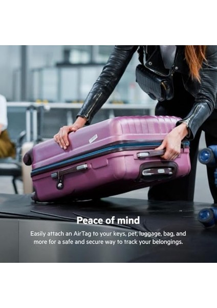 Airtag Için Örgülü Metal Kablolu Kılıf - Siyah modelleri