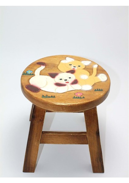 Hayvan Figürlü Çocuk Taburesi 37*30 cm