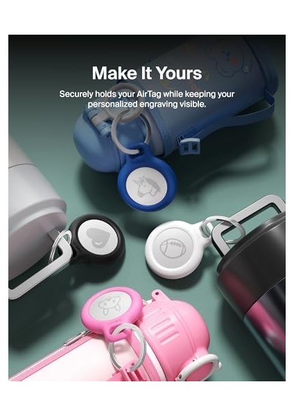 Airtag Için Anahtarlıklı Secure Holder - Siyah modelleri