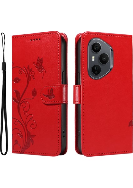 Honor 400 Pro 5g Pu Deri Cüzdan Standı Telefon Kılıfı Kayışlı (Yurt Dışından)