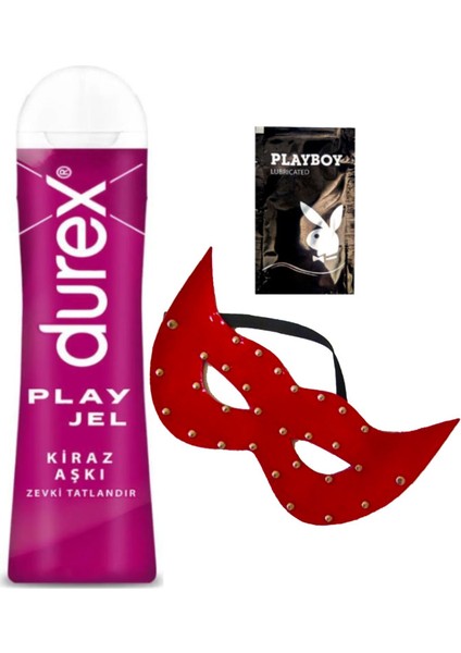 Kiraz Aşkı 50 ml Jel + Kırmızı Deri Göz Maskesi + Hediye