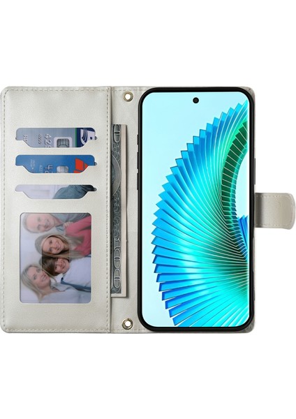Honor 400 5g Eşkenar Dörtgen Dikişli Cüzdan Standı Deri Telefon Kılıfı Kayışlı (Yurt Dışından) fiyatları
