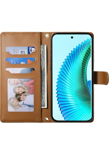Honor 400 5g Eşkenar Dörtgen Dikişli Cüzdan Standı Deri Telefon Kılıfı Kayışlı (Yurt Dışından) fiyatları