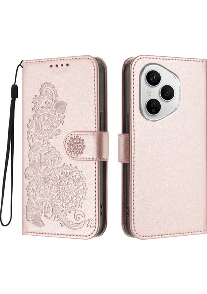 Honor 400 Pro 5g Telefon Deri Cüzdan Kılıfı Kayışlı (Yurt Dışından)