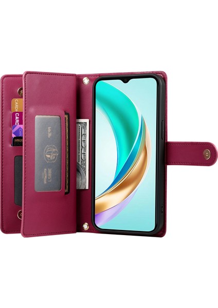 Honor 400 5g Fermuarlı Cep Cüzdan Deri Telefon Kılıfı Kayışlı (Yurt Dışından) fiyatları