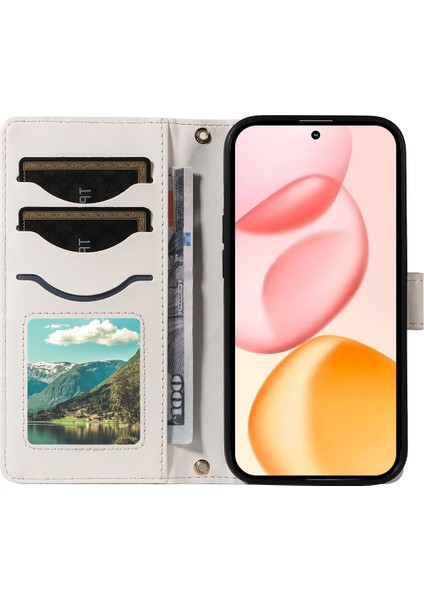 Honor 400 5g Cüzdan Kılıfı Eşkenar Dörtgen Deri Telefon Kılıfı Kayışlı (Yurt Dışından) fiyatları