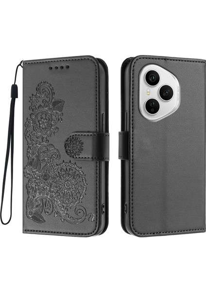 Honor 400 Pro 5g Telefon Deri Cüzdan Kılıfı Kayışlı (Yurt Dışından)