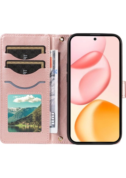 Honor 400 5g Cüzdan Kılıfı Eşkenar Dörtgen Deri Telefon Kılıfı Kayışlı (Yurt Dışından) fiyatları