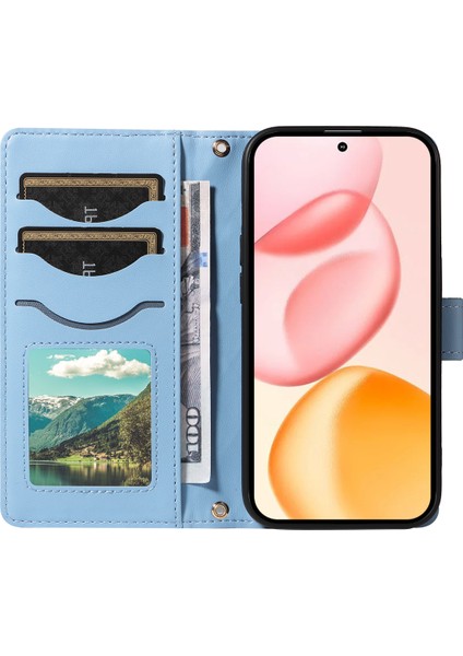 Honor 400 5g Cüzdan Kılıfı Eşkenar Dörtgen Deri Telefon Kılıfı Kayışlı (Yurt Dışından) fiyatları