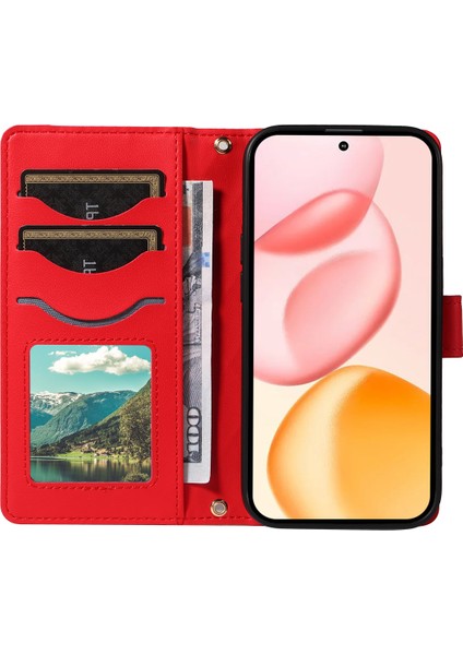 Honor 400 5g Cüzdan Kılıfı Eşkenar Dörtgen Deri Telefon Kılıfı Kayışlı (Yurt Dışından) fiyatları