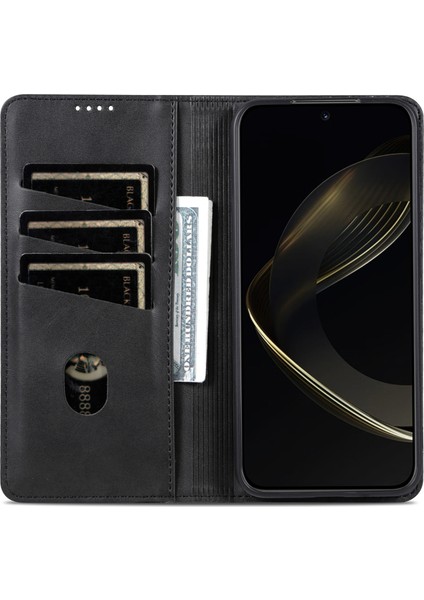 Honor 400 5g Inek Derisi Doku Pu Deri Cüzdan Telefon Kılıfı (Yurt Dışından) fiyatları