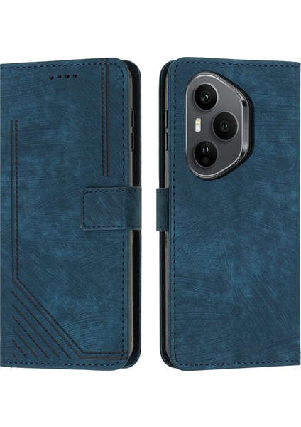 Honor 400 Pro 5g Baskılı Çizgiler Deri Telefon Kılıfı (Yurt Dışından)